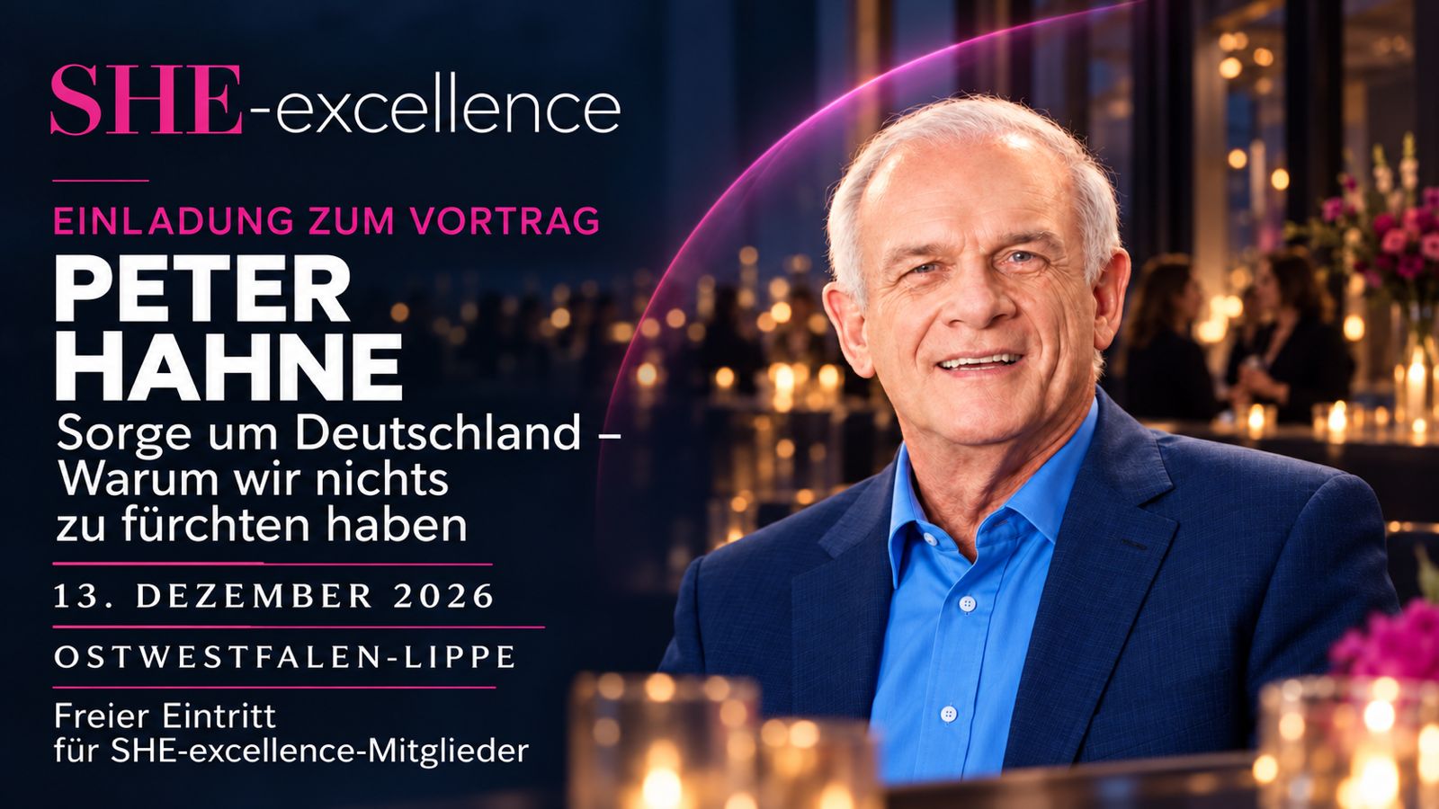 Peter Hahne, Vortrag am 13. Dezember 2026 in Ostwestfalen-Lippe